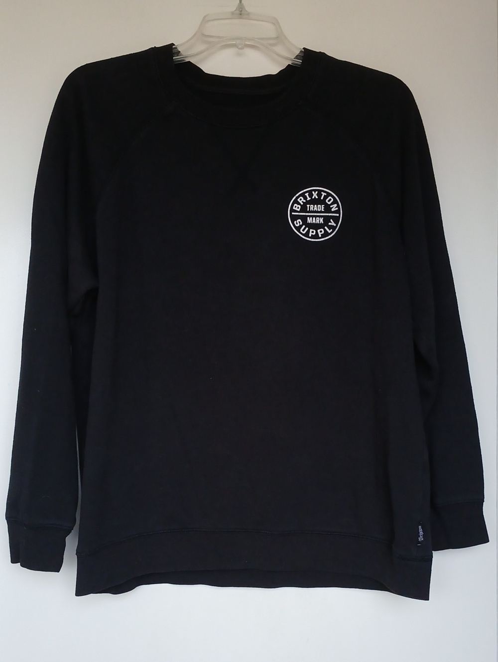 Brixton Oath Sweatshirt Fleece Crew Neck Black Size Medium